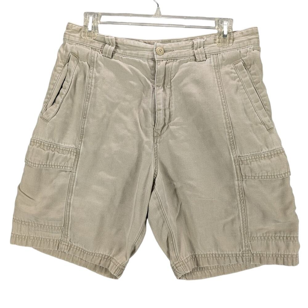 Tommy Bahama Shorts Mens 30 Relax Cargo Pockets Khaki Brown tan Coastal Beachy